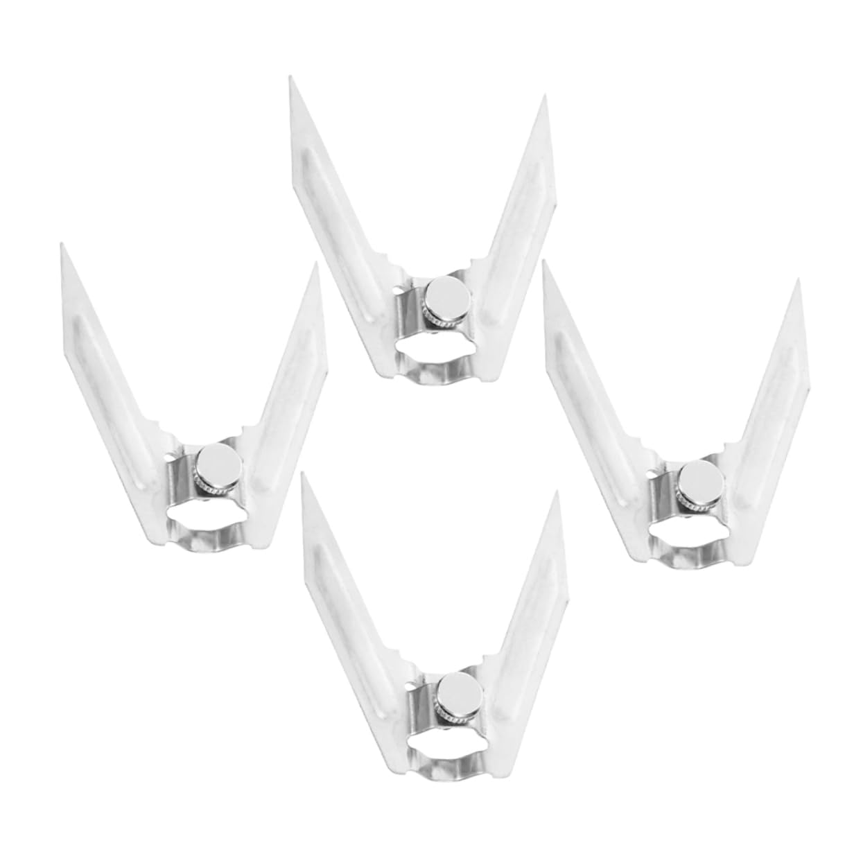 Mikinona Roast Chicken Tool 4pcs Stainless Steel Rotating Forks for Oven Roasting Bbq Accessories Meat Fork