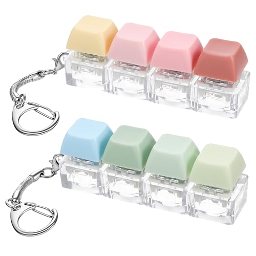 Keyboard Fidget Toy 2 Pcs Keyboard Fidget Keychain 4-in-1 Keyboards