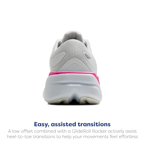 Brooks Women’s Ghost Max 3 Neutral Running & Walking Shoe - White/Moonlight/Pink - 8.5 Medium - image 3