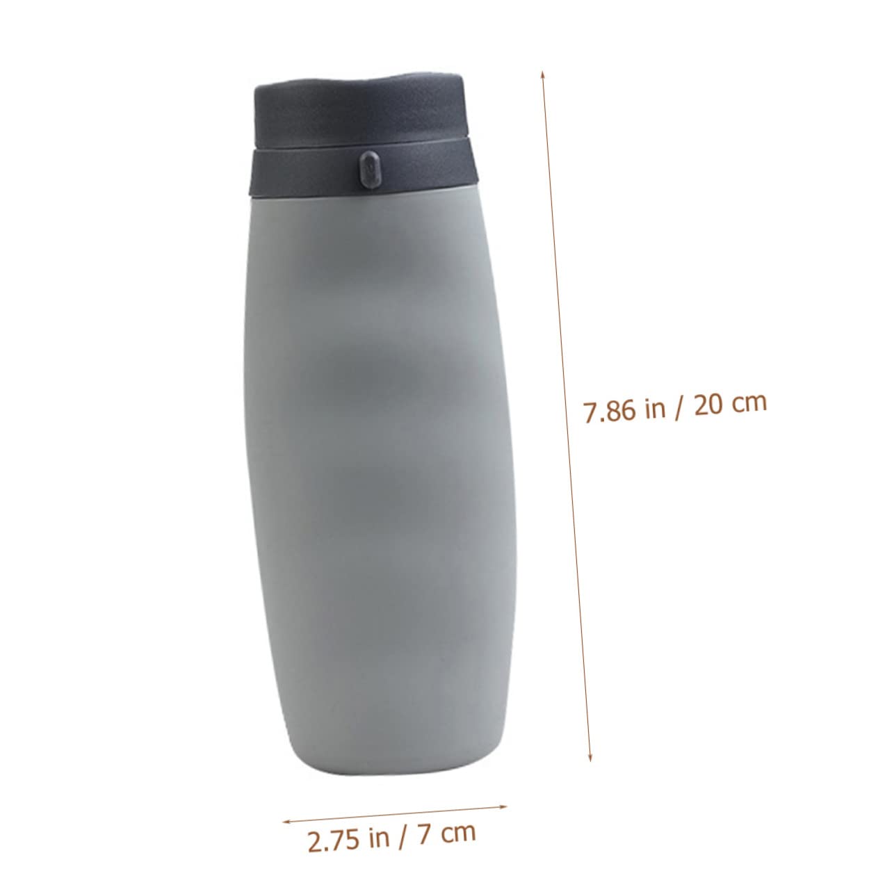 Yardwe 2st Platzsparende Aufbewahrung Wasserflasche Behälter Krüge Großer Wasserkrug Flaschen Trichter Faltbare Flasche Faltbecher Wasserbecher Grey Kieselgel Wiederverwendbar