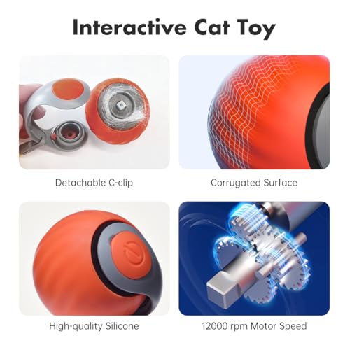 Petgravity Speedy Sprint Smart Moving Cat Ball (Rechargeable, Motion-Sensor Standby) — view 7