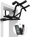 PULLUP & DIP Doorway Pull-Up Bar Without Screwing And No Slipping, Professional Door Frame Chin-Up Bar With Pull-Up Band, Padded Handles + eBook, Up To 240 lbs