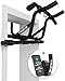 PULLUP & DIP Doorway Pull-Up Bar - Hook-Over Door Frame Mount Without Screws or Drilling - Chin-Up Bar with Pull-Up Band, Padded Handles & 35-Exercise eBook - Up to 240 lbs