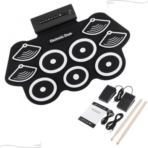 Bateria Eletrônica Portátil Profissional Instrumento Musical 9 Pads Drum