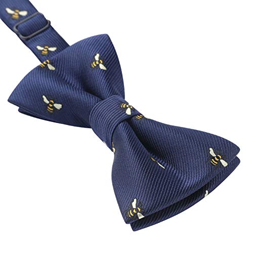 Image of HISDERN Bow Ties for Boys Pre Tied Toddler Bow Tie Adjustable Kids Bowties Clip On Fun Patterned Bowties for Wedding Party