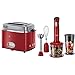 Russell Hobbs Retro Collection Tostapane, 1300 W, Acciaio Inossidabile, 2 Scomparti, Rosso & Desire Frullatore ad Immersione, 500 W, Plastica, 2 Velocita', Rosso