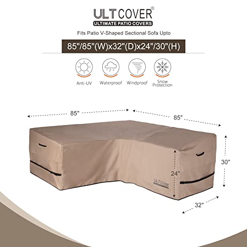 image for ULTCOVER Patio V-Shaped Sofa Cover Waterproof for 5-Seater Outdoor Sec