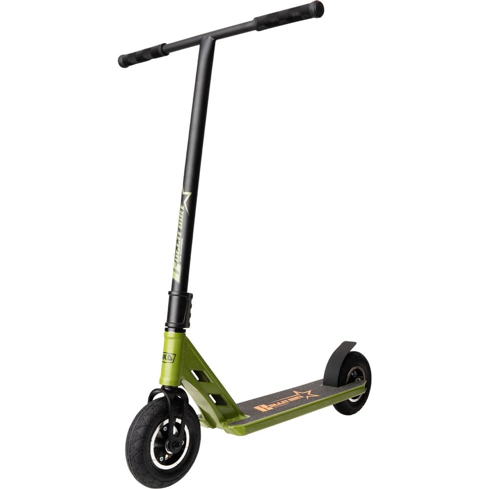 NKD Patinete de Acrobacias Bullit Dirt | Ruedas inflables de 200 mm | Aluminio 6061 Resistente | Diseñado para durar con rodamientos ABEC-9 | Manillar de 360°