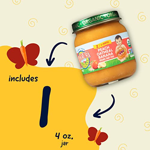Earth's Best Organic Baby Food Jars Organic Peach Oatmeal And Banana, 4 Oz Jar #TOP3