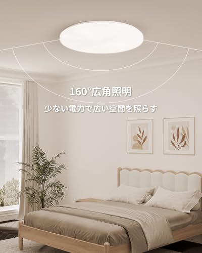 「Hoshiakari」 Led シーリングライト 14畳～16畳 60W 高輝度 8000lm 薄型 12段階調光調色 タイマー・メモリー機能 常夜灯 照明器具 Ledライト 取付け簡単 低い天井対応 器具一体型 リビング/寝室/書斎/台所/オフィスに適用 5年保証