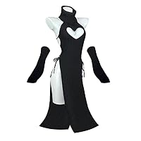 KORURACLUB Damen Cheongsam Schwarz Sexy Cosplay Women Succubus Cosplay Dessous Kostüme Sexy Outfit für Damen Kostüme Festival Clubwear(S-M)