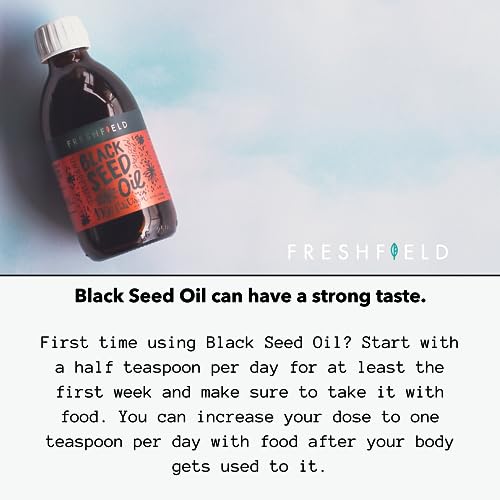 Freshfield Black Seed Oil | Vegan Friendly Up To 3X The Thymoquinone, Premium (Black Cumin Seed Oil, Nigella Sativa) | Cold Pressed | Ultra Strength | Pure And 100% Natural. 8 Oz Liquid #TOP1