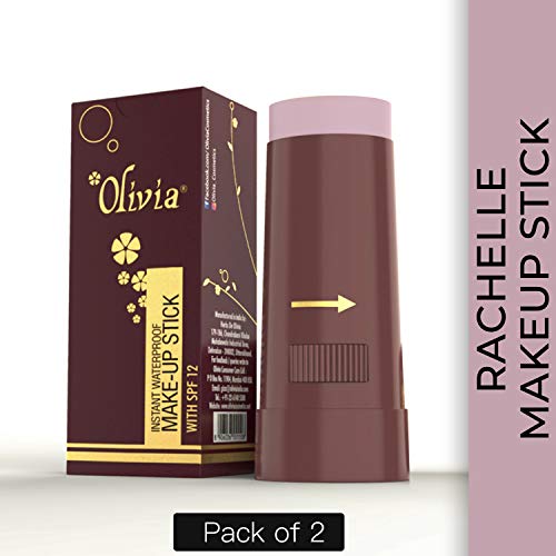 Image of Olivia Instant Waterproof Makeup Stick Concealer Rachelle, Shade No.1, SPF 12, 15 g, Pack of 2