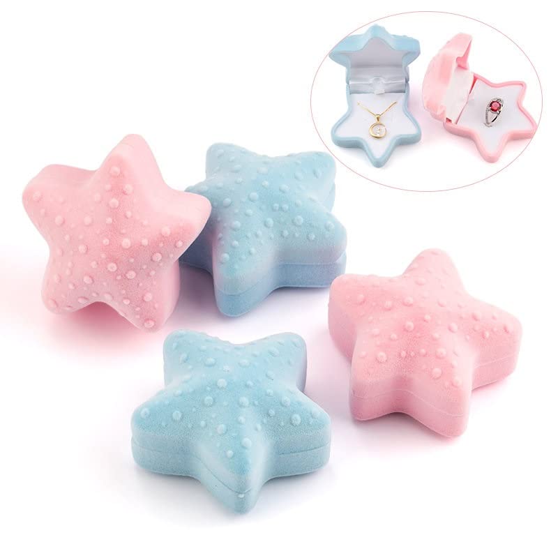 Boîte à bijoux en velours étoile support pour bracelet et boucle