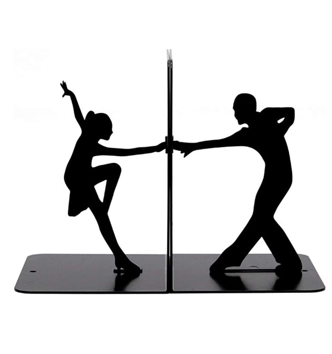 Book Ends Book Ends To Hold Books Heavy Duty,Hidden Metal Bookends For Shelves Desk Or Countertop For Home Office(A)