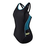 Aqua Sphere Michael Phelps Damen Schwimm-Freizeit-Badeanzug Camilya schwarz blau, Größe:44