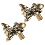 Design rétro animalier : ces poignées de tiroir en laiton arborent une figurine de poisson rouge originale, apportant une touche artistique à la décoration de votre cuisine ou de votre chambre. style antique, poignées de tiroir vintage en laiton