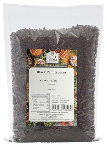Old India Black Peppercorns 500g