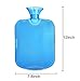 All one tech Transparent Classic Rubber Hot Water Bottle with Knit Cover - Blue