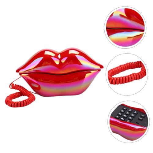 Téléphone fixe lèvres rouges comme objet déco unique et idée cadeau