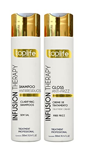 Kit Escova Progressiva Infusion Therapy Toplife Profissional 2x300ml
