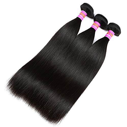 RN BEAUTY 8A Mink Brazilian Virgin Hair Straight 3 Bundles Deals Good Cheap Weave Human Hair Extensions 100% Unprocessed Remy Hair Natural Black Color 16 18 20 Inch