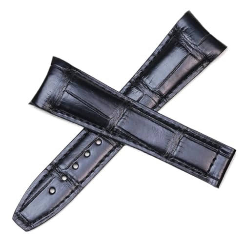 Correa de cuero para reloj Classics compatible con Frederique Constant de piel de cocodrilo marrón 5