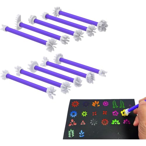 Bzvshdgee Flower Petal Tools For Dot Painting 20 Petal Shapes Dotting Tool Mandala Dot Art Tools For Rocks Embosssing Tools