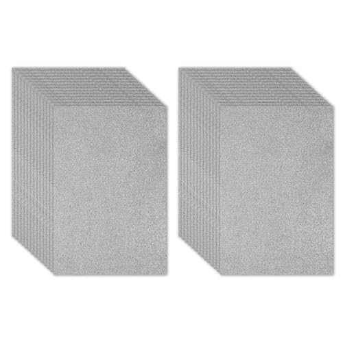 Hoja de espuma EVA autoadhesiva gris brillante de 11.8 x 7.9 pulgadas y 2 mm de grosor PATIKIL