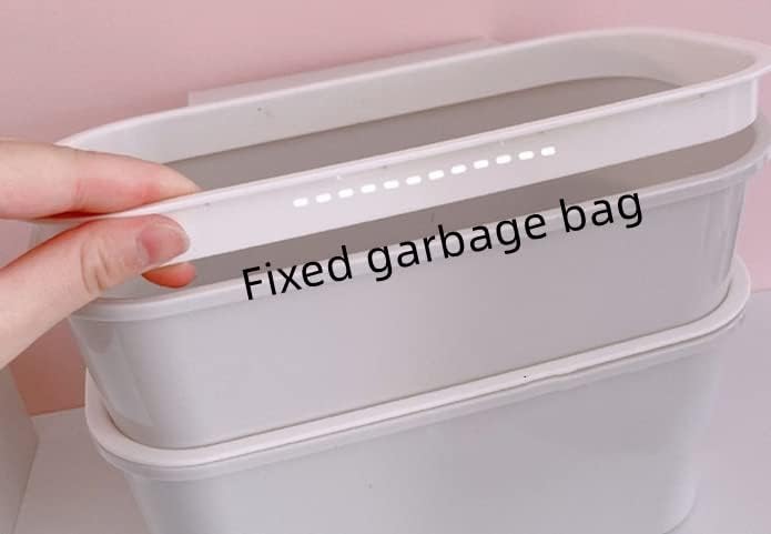 Rikyo 2 Pack White Hanging Cup Holders,10x5x4.5 Trolley Basket Storage,Rolling Cart Accessories Hanging Buckets Hanging Bins,Storage Bucket,Make Up Pencil Holder,Kitchen Storage Container - Image 4