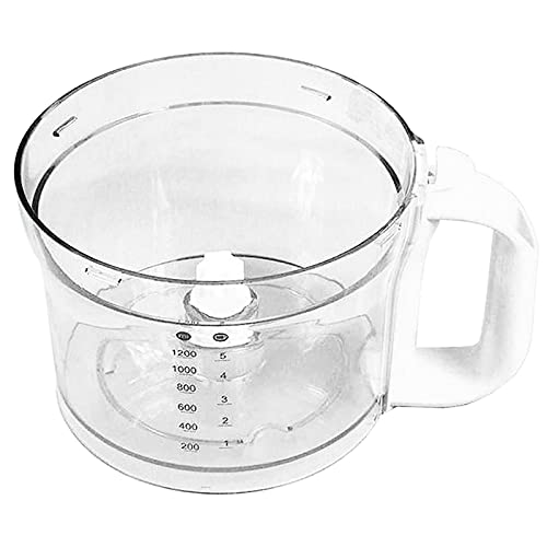 SPARES2GO 2.1L Bowl with White Handle for Kenwood Multipro Compact FPP210 FPP220 FPP230 FPP238 FPP239 Food Processor
