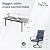 PHI VILLA 9 Piece Outdoor Patio Dining Set, 8 Swivel Outdoor Padded Chairs and 1 Extendable Large Patio Table, Outdoor Furniture Table and Chair Set for 6-8 Person (Blue)