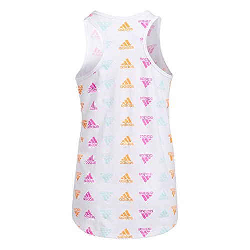 adidas Girl's Print Tie Front Tank Top (Big Kids) Scream Orange LG (14 Big Kids)4