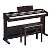 Yamaha Arius Series 88-Key Weighted Action Upright Digital Piano for Beginner and Intermediate Players, Dynamic Response, Grand Piano Sound, 3-pedal Unit, Bench Included, Rosewood YDP105R