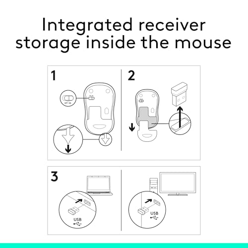 Image of Logitech M185 Wireless Mouse, 2.4GHz with USB Mini Receiver, 12-Month Battery Life, 1000 DPI Optical Tracking, Ambidextrous, Compatible with PC, Mac, Laptop - Red, (Pack of 4)