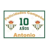 Genérico Cartel pancarta Decoración Cumpleaños personalizado Real Betis H fondo mesa en Español