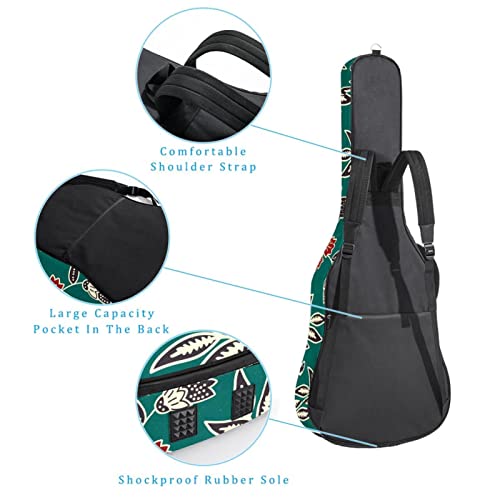 Housse étanche pour guitare acoustique avec double bandoulière et poche Hello Summer Tropical Floral Palm, Multicolore… - Les Beatles, Paul McCartney, John Lennon, RIngo Starr, George Harrison Housse étanche pour guitare acoustique avec double bandoulière et poche Hello Summer Tropical Floral Palm, Multicolore… – Image 4