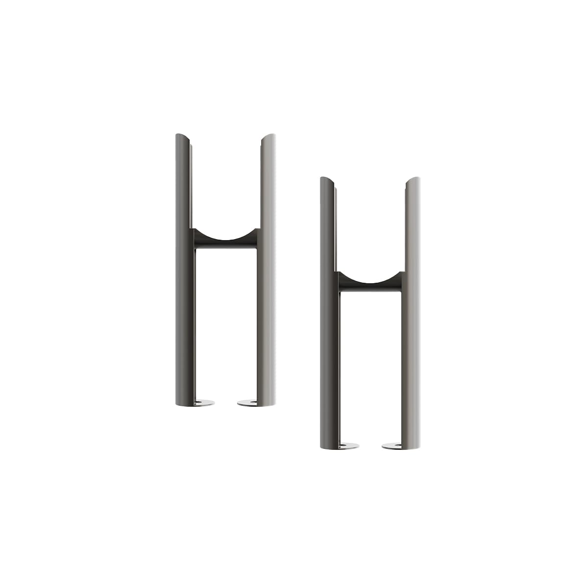 NRG Raw Metal Radiator Floor Mounting Feet Kit for Traditional 2 Column Radiator