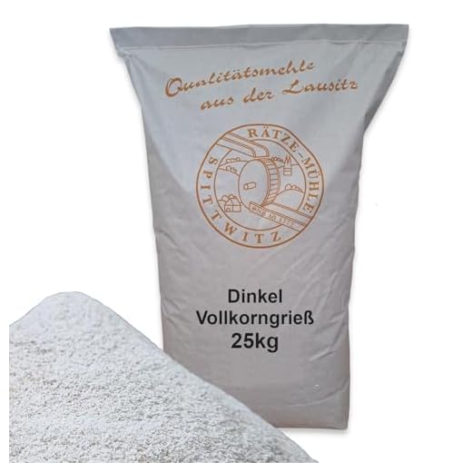 Dinkelvollkorngrieß 25kg von Rätze-Mühle aus 100% regionalen, naturbelassenem Dinkel in bester Qualität