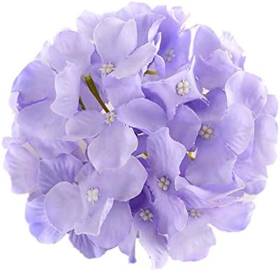 CAN_Deal 50 PCS 6 inch Silk Hydrangea Heads Artificial Decoration Flowers Garden Floral Décor, Pale Peach