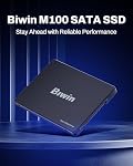 Biwin M100 256GB SSD 2.5-Inch SATA III High Speed 550MB/s Internal SSD Heavy Duty Low Power Consumption Shock Resistant PS4 Compatible