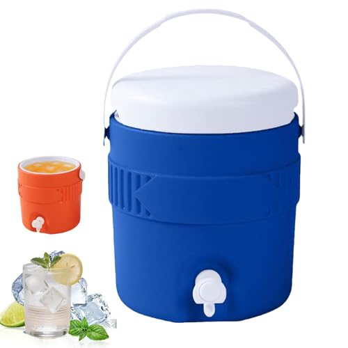 Dispensador de bebidas portátil para deportes, dispensador de agua aislado con mango de boquilla para actividades al aire libre, pesca, camping, capacidad de galón