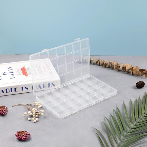 Image of 28 Grids Plastic Organizer Box with Dividers for Crafting, Storage Container for Beads & Charms & Accessories(2-Pack)
