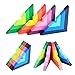 Agirlgle Wood Building Blocks Rainbow Stacking Game for Kids Children Preschool Learning Educational Toys Shape Color Sorter Recognition Geometric Board Block Wooden 3D Puzzles Toys