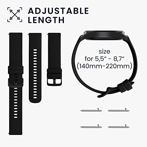 kwmobile Pulsera compatible con Blackview X1 Smartwatch correa - 2x Correas de silicona flexible - Tamaño ajustable - imagen 5