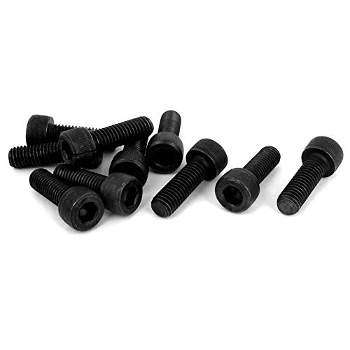 Vis M8-1,25x20mm tête cylindrique six pans creux en acier 12.9 oxyde noir x25