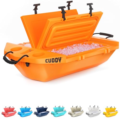 Cuddy Floating Cooler and Dry Storage Vessel – 40QT – Amphibious Hard Shell Design - Multiple...