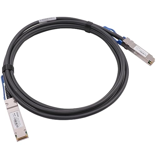 Image of 100GbE QSFP28 DAC Twinax Cable, 3 Meter 100GBASE-CR QSFP28 to QSFP28 Passive Copper Cable, Compatible for Mellanox MCP1600-C003, Blue Pull Tab