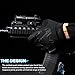 WTACTFUL Rubber Guard Tactical Gloves for Men Full Finger Protection Airsoft Paintball Hunting Hiking Bicycle Cycling Motorbike Motorcycle Black L