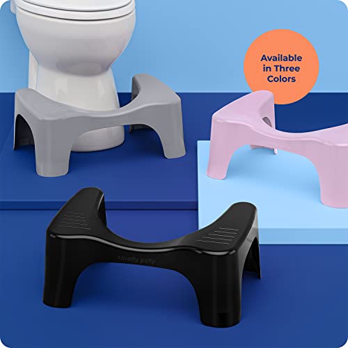 Squatty Potty The Original Bathroom Toilet Stool, Curve Lightweight With Sleek And Modern Design, Black, 7" #TOP7